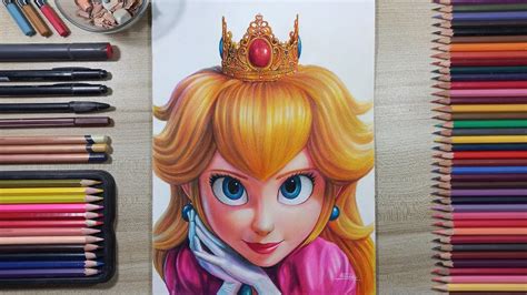 princess peach drawing|princess peach realistic drawing.